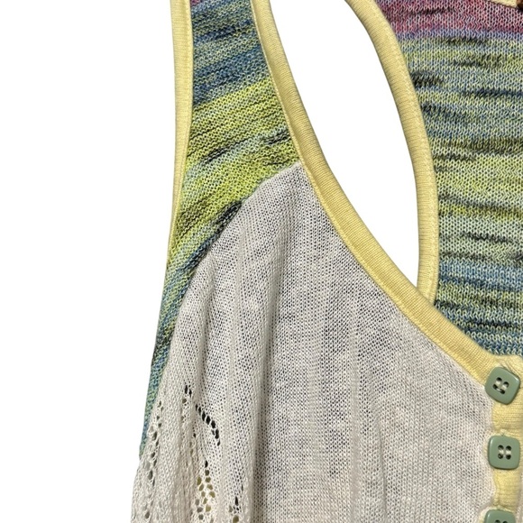 Free People Linen Pointelle Knit Racerback Sleeveless Lightweight Tank - Picture 5 of 10